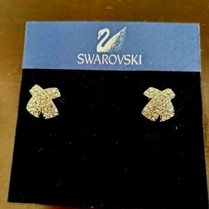 Swarovski rhodium plated studs